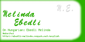 melinda ebedli business card